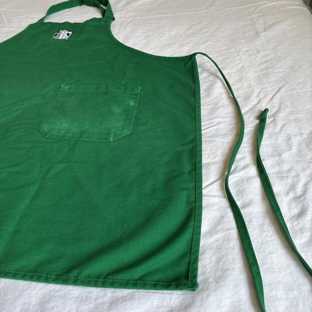 Starbucks Employee Uniform Apron Green Embroidered Coffee Shop Barista